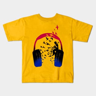 Headphone Music Cello Kids T-Shirt